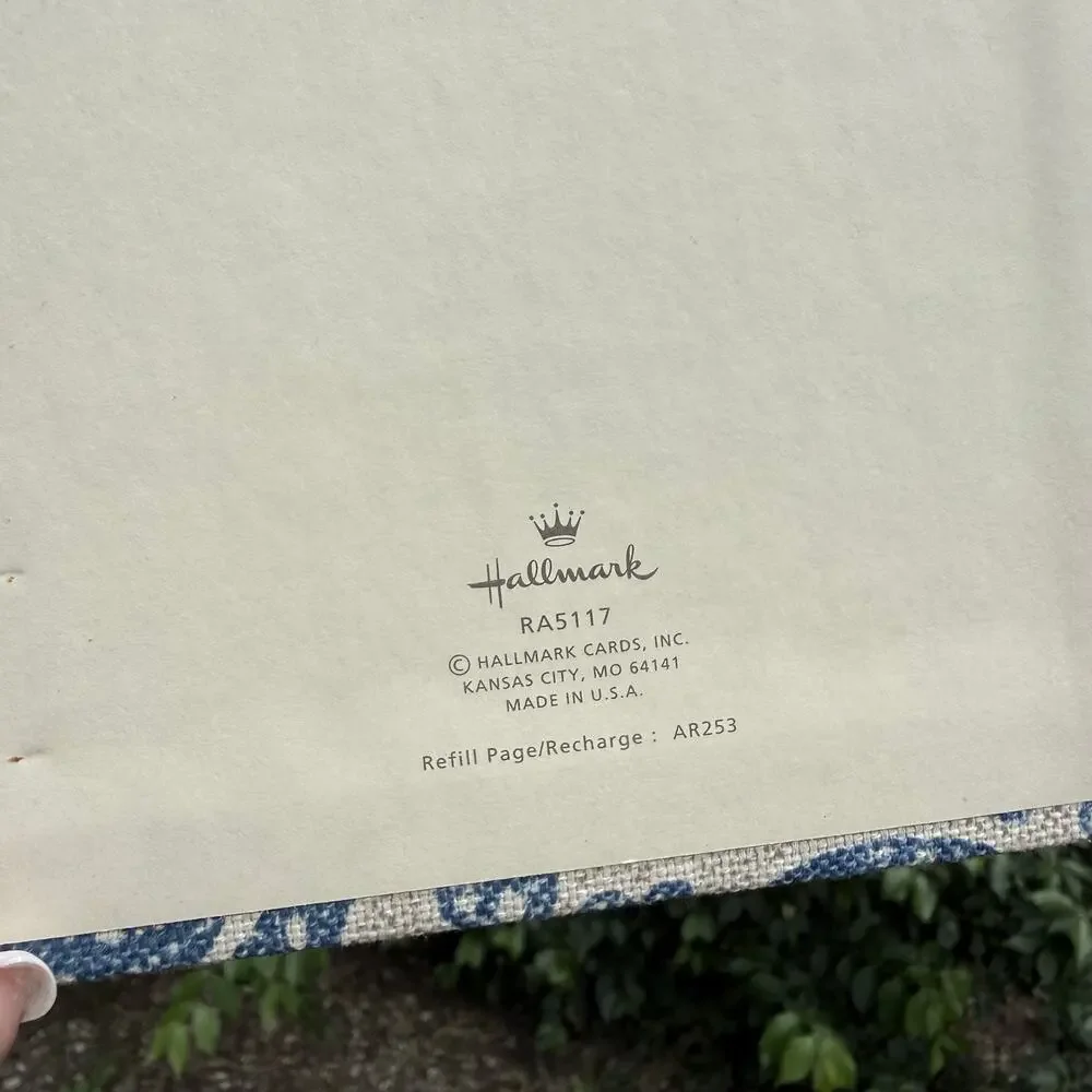 Vintage Hallmark Blue White Damask Paisley Victorian Design Address Book UNUSED